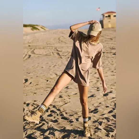 NWT Free People Hot Shot Tee Romper Size Small - Picture 3 of 5